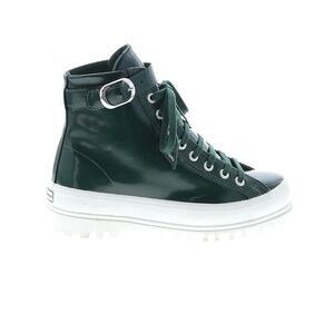 Superga Shiny Dark Green Ankle Boots